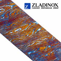 Zlati titanium damask billet ("twist" pattern, 100 layers)