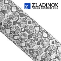 Damascus steel billet ZDI-1416 ("pyramid NEW" pattern, 600 layers)