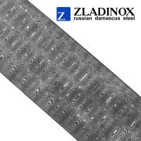 Damascus steel billet ZDI-1014 ("drop NEW" pattern, 300 layers)