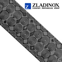 Damascus steel billet ZD-0803 ("pyramid NEW" pattern, 300 layers)