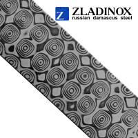 Damascus steel billet ZD-0805 ("pyramid NEW" pattern, 300 layers)