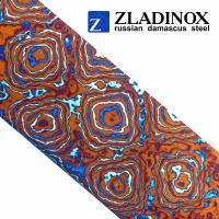 Zlati titanium damask billet ("pyramid" pattern, 100 layers)