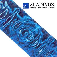 Zlati titanium damask billet ("big rose" pattern, 100 layers)