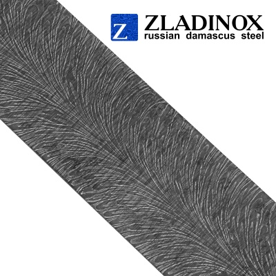 Damascus steel billet ZD-1407 ("feather" pattern)