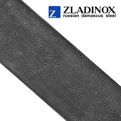 Damascus steel billet ZD-1407 ("wild" pattern, 300 layers)