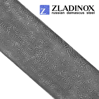 Damascus steel billet ZD-0805 ("wild" pattern, 600 layers)