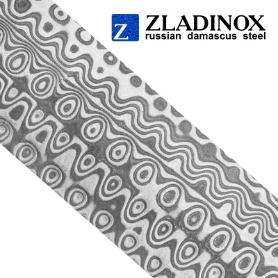 Damascus steel billet ZDI-1014 ("drop" pattern, 600 layers)
