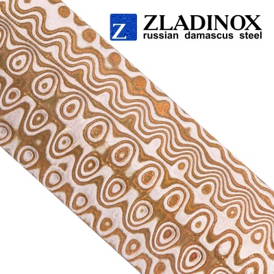 Mokume gane blank ("drop" pattern, 100 layers)