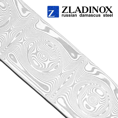 Damascus steel billet ZDI-Elmax ("small rose" pattern, 150 layers)