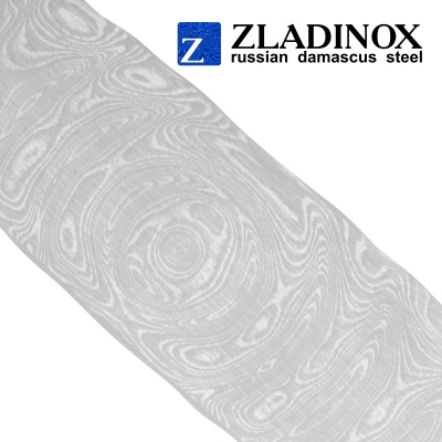 Damascus steel billet ZDI-EVa ("big rose" pattern, 300 layers)