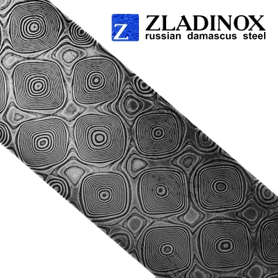 Damascus steel billet ZD-0805 ("pyramid" pattern, 600 layers)