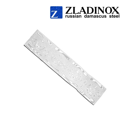 Damascus steel billet ZDI-EVa ("small rose" pattern, 150 layers)
