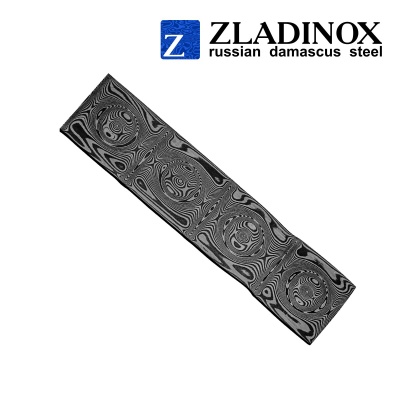Damascus steel billet ZD-0805 ("small rose" pattern, 150 layers)