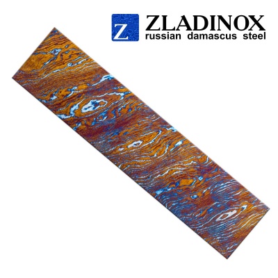 Zlati titanium damask billet ("twist" pattern, 100 layers)