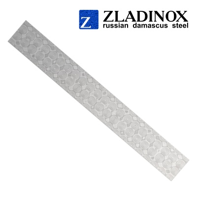 Damascus steel billet ZDI-Vanadis ("pyramid NEW" pattern, 300 layers)