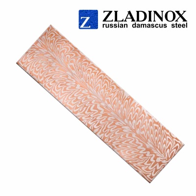 Mokume gane blank ("feather" pattern)